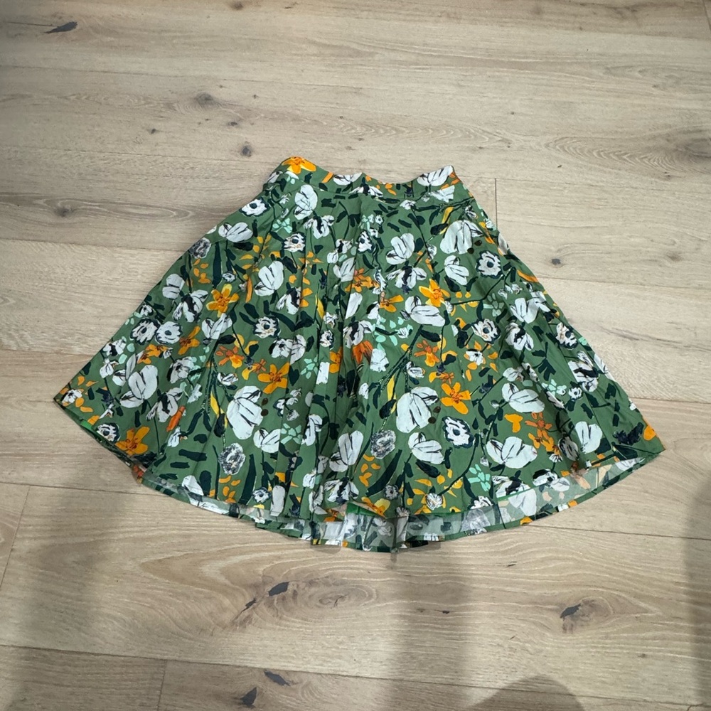 Floral Green Skirt